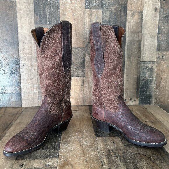 Acme Vintage Tall Bullhide Western Cowboy Boots Mens 11 D - Picture 4 of 12